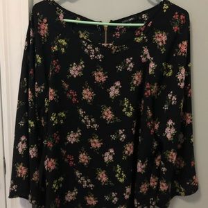 Papermoon floral bell sleeve blouse